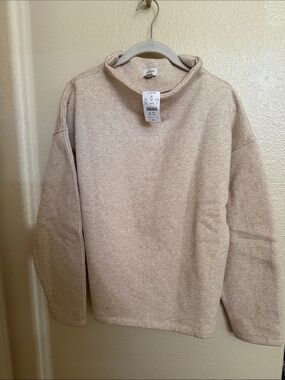 J. Crew Factory Cream Mockneck Sweater